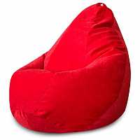 мебель Кресло-мешок Красный Микровельвет XL