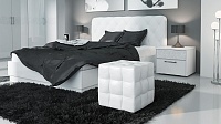 мебель Кровать двуспальная Амели СМ-193.01.004 белый глянец/белый 1600х2000