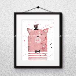 мебель Постер Pig А4