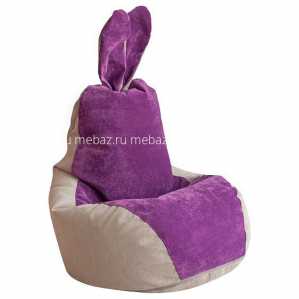 мебель Кресло-мешок Зайчик Серо-Фиолетовый