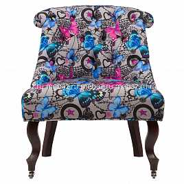 Кресло Amelie French Country Chair с принотом Бабочки