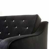 мебель Диван Kory трехместный прямой чёрный