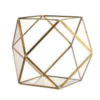 мебель Флорариум стеклянный с золотом в винтажном стиле Crystal Shape