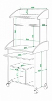 мебель Стол компьютерный Живой дизайн СК-2 MER_SK-2_B