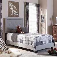 мебель Кровать Paris Linen Upholstered Gray 90х200