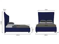 мебель Кровать QuickSand 140х200 синяя
