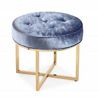 мебель Пуф Blue Metall синий, золото
