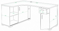мебель Стол письменный СР-160М MER_SR-160M_KSHK-LEV