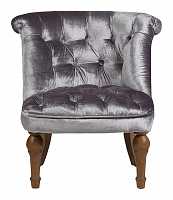 мебель Кресло Sophie Tufted Slipper Chair вельвет серое