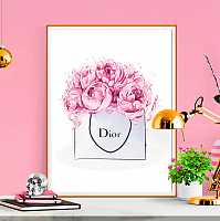 мебель Постер Dior peonies А4