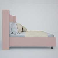 мебель Кровать с декоративными гвоздиками Wing 140х200 пыльная роза