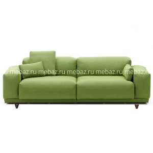 мебель Диван Fustie двухместный велюр прямой светло-зелёный