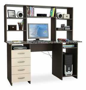 мебель Стол компьютерный Милан-6 с надставкой MAS_MST-SDM-06-N-VD
