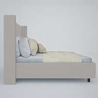мебель Кровать с декоративными гвоздиками Wing 160х200 бежевая
