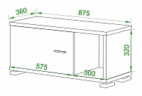 мебель Тумба комбинированная Домино нельсон СБ-50М/1 MER_SB-50M_1_NBE
