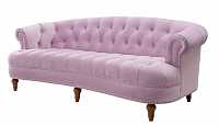 мебель Диван La Rosa трехместный велюр прямой розовый