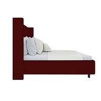 мебель Кровать с декоративными гвоздиками Wing 140х200 красная