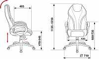 мебель Кресло для руководителя T-702/BL+BG