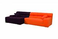 мебель Диван Tufty-Time Sofa угловой модульный фиолетовый с оранжевым