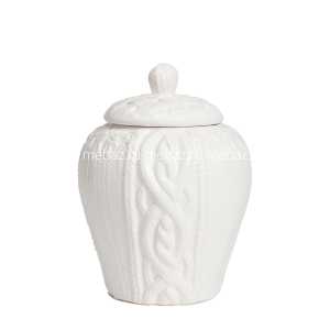 мебель Декоративная ваза с крышкой Lindley для хранения продуктов Маленькая Белая