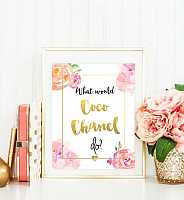 мебель Постер Coco Chanel А4