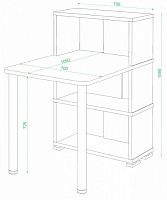 мебель Стол компьютерный Домино СБ-10М/3 MER_SB-10M_3_SH