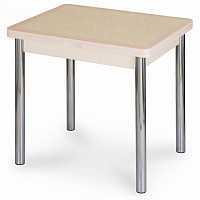 мебель Стол обеденный Чинзано М-2 со стеклом и экокожей DOM_Chinzano_M-2_MD_st-11_D-2_02