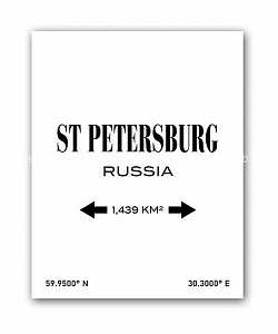 Постер St.Petersburg А4 (белый)