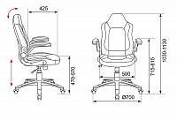 мебель Кресло компьютерное Бюрократ CH-825A/BLACK+GR