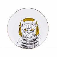мебель Комплект тарелок Кот в наушниках
