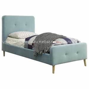 мебель Кровать Button Tufted Flannelette Blue 90х200
