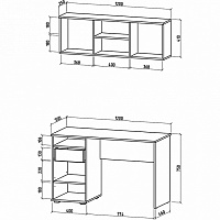 мебель Набор для кабинета Тунис-6 MAS_PST-6-DSB