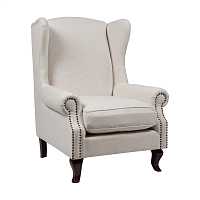 мебель Кресло Collins Wingback Chair кремовая ткань