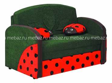 мебель Диван-кровать Мася-9 Божья коровка 8161127 зеленый/красный 1100х1950
