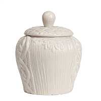 мебель Декоративная ваза с крышкой Lindley для хранения продуктов Большая Серая