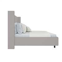 мебель Кровать с декоративными гвоздиками Wing 140х200 бежевая