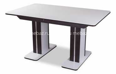 мебель Стол обеденный Альфа ПР-2 с камнем DOM_Alfa_PR-2_KM_04_6_VN_05-2_LDSP_VN_BL_KM_04