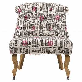 Кресло Amelie French Country Chair с принтом Надписи
