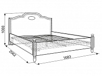 мебель Кровать двуспальная Диана Голд MSDG-002 MBS_MSDG-002 1600х2000