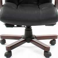 мебель Кресло для руководителя Chairman 421 черный/орех темный, черный