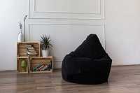 мебель Кресло-мешок Черный Микровельвет XL