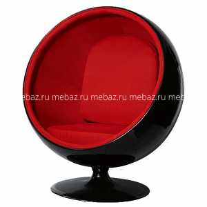 мебель Кресло Eero Ball Chair черно-красное