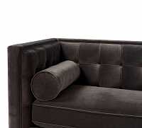 мебель Диван Jack трехместный велюр прямой темно-серый