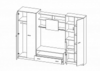 мебель Стенка для гостиной Магна-1 венге/дуб линдберг