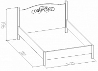 мебель Кровать полутораспальная Adele 3 1400х2000