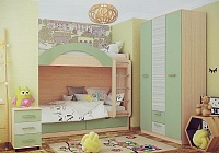 мебель Гарнитур для детской Рико Модерн № 1 зеленый SLV_Rico_Modern1_system_5