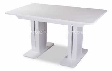 мебель Стол обеденный Альфа ПР-2 с камнем DOM_Alfa_PR-2_KM_04_6_BL_05-2_LDSP_BL_BL_KM_04