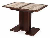 мебель Стол обеденный Каппа ПР с плиткой и мозаикой DOM_Kappa_PR_VP_OR_05_OR_OR_pl_52