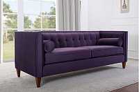 мебель Диван Jack трехместный велюр прямой пурпурный