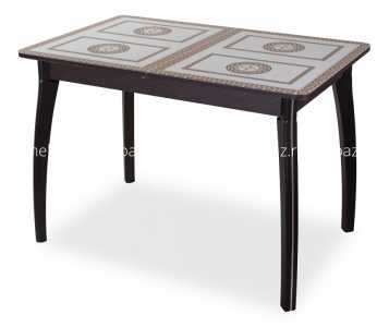 мебель Стол обеденный Танго ПР-1 со стеклом DOM_Tango_PR-1_VN_st-71_07_VP_VN